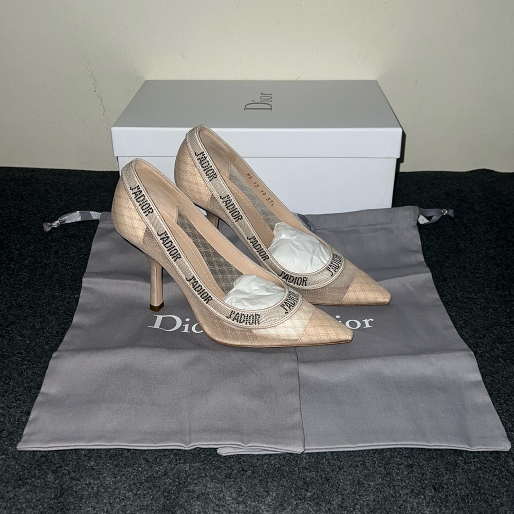 AUTHENTIC Christian Dior J’Adior Mesh Ribbon Pumps